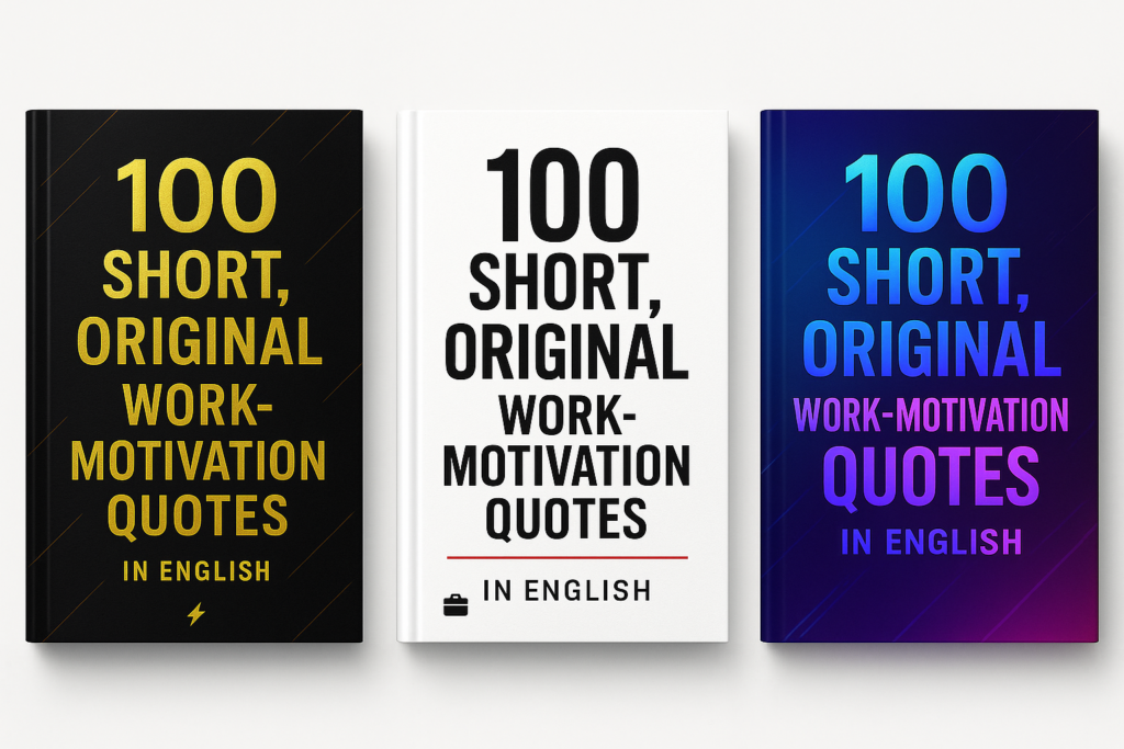 Original Work In 100 short, original, work-motivation quotes in English - Macera